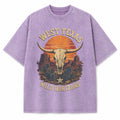 West Texas Wild Horizons vintage washed heavyweight T-shirt in Purple