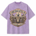 Lone Star Cattle Co. vintage washed heavyweight T-shirt in Purple