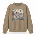 Vintage New Mexico State Graphic Crewneck Sweatshirt in Khaki, front view on a white background