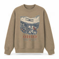 Vintage Ohio State Graphic Crewneck Sweatshirt in Khaki, front view on a white background