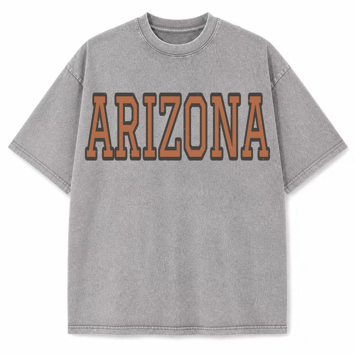 Arizona Collegiate Letter washed vintage heavyweight T-shirt in Light Gray