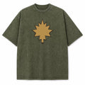 Canada Maple Icon washed vintage heavyweight T-shirt in Military Green