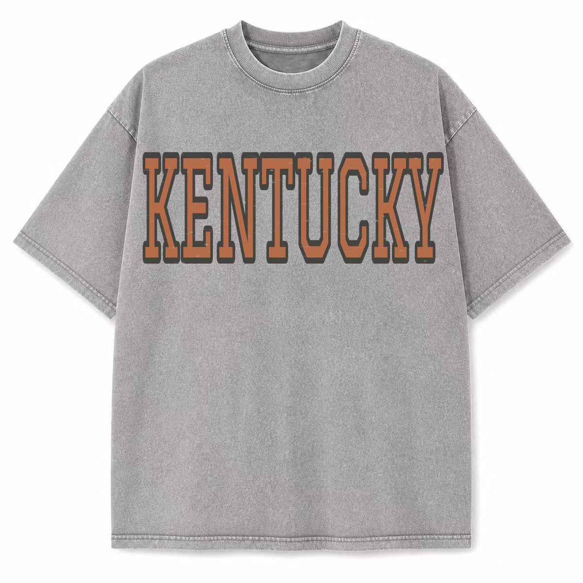 Kentucky Collegiate Letter washed vintage heavyweight T-shirt in Light Gray