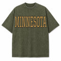 Minnesota Collegiate Letter washed vintage heavyweight T-shirt in Military Green