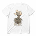 Texas Roots Run Deep Pure Cotton T-Shirt in White