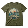 Texas Gulf Soul Pure Cotton T-Shirt in Olive Green