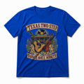 Texas Two Step Pure Cotton T-Shirt in Royal Blue