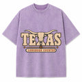 Texas Longhorn Wordmark Washed Vintage Heavyweight T-Shirt in Purple