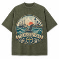 Texas Gulf Soul Washed Vintage Heavyweight T-Shirt in Military Green