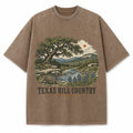 Texas Hill Country Washed Vintage Heavyweight T-Shirt in Brown