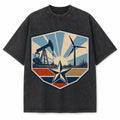 Texas Energy Heritage Washed Vintage Heavyweight T-Shirt in Black