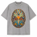 Texas Psychedelic Desert Portal Washed Vintage Heavyweight T-Shirt in Light Gray