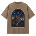 Big Bend Celestial Night Washed Vintage Heavyweight T-Shirt in Brown