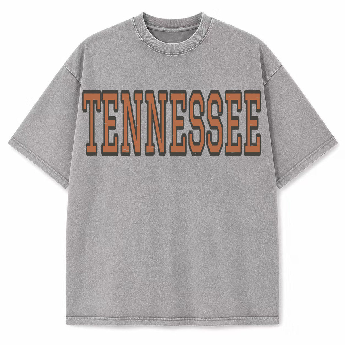 Tennessee Collegiate Letter washed vintage heavyweight T-shirt in Light Gray