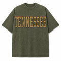 Tennessee Collegiate Letter washed vintage heavyweight T-shirt in Military Green