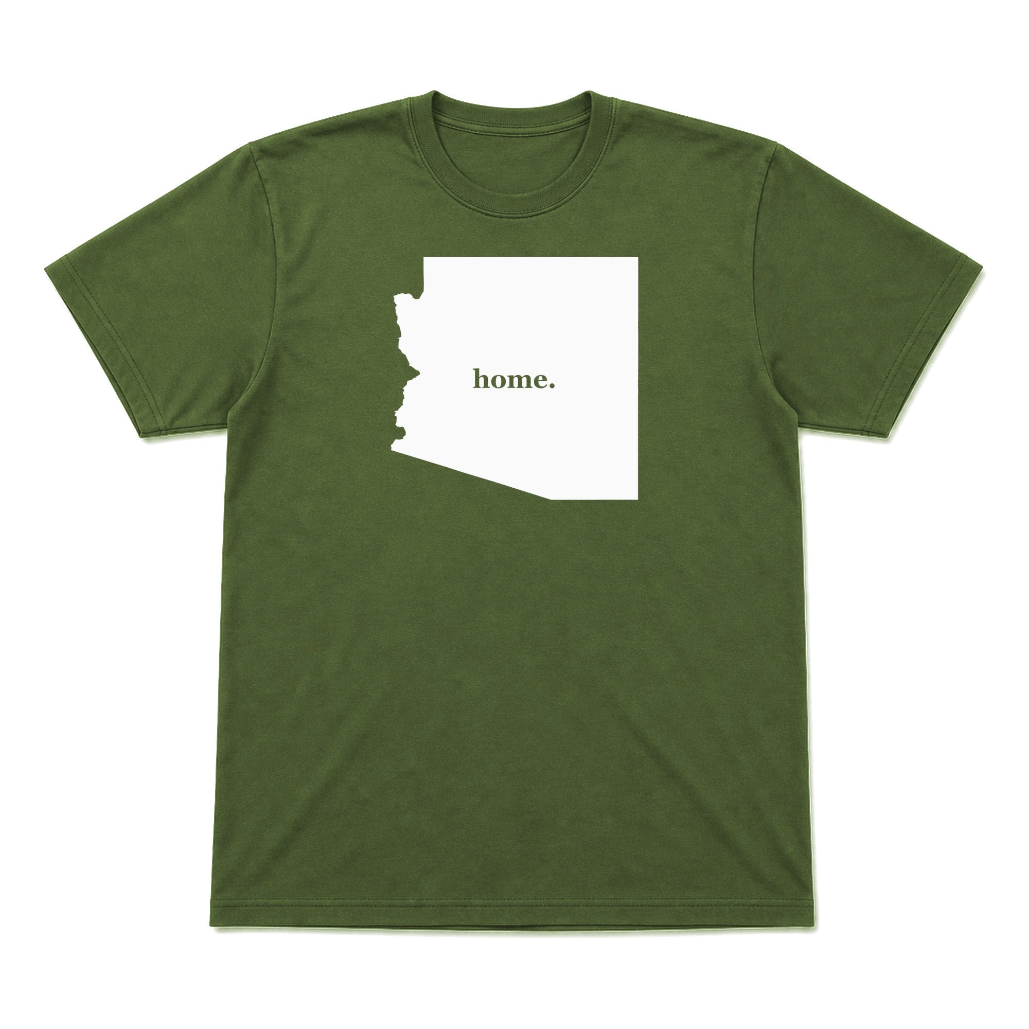 Arizona home graphic T-shirt in olive green