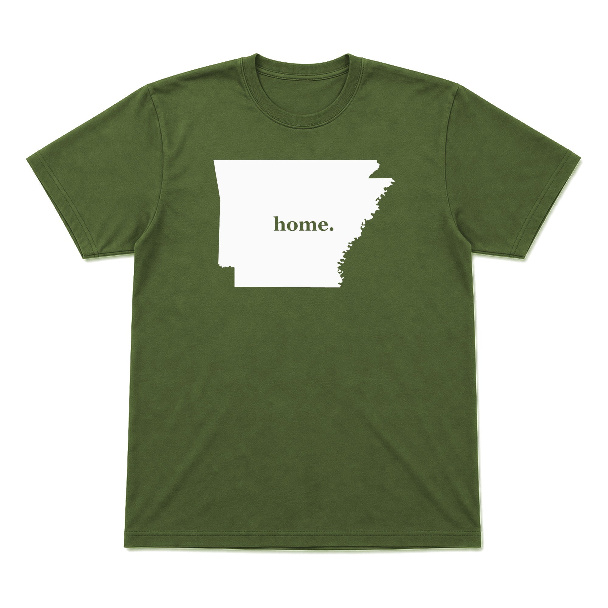 Arkansas home graphic T-shirt in olive green