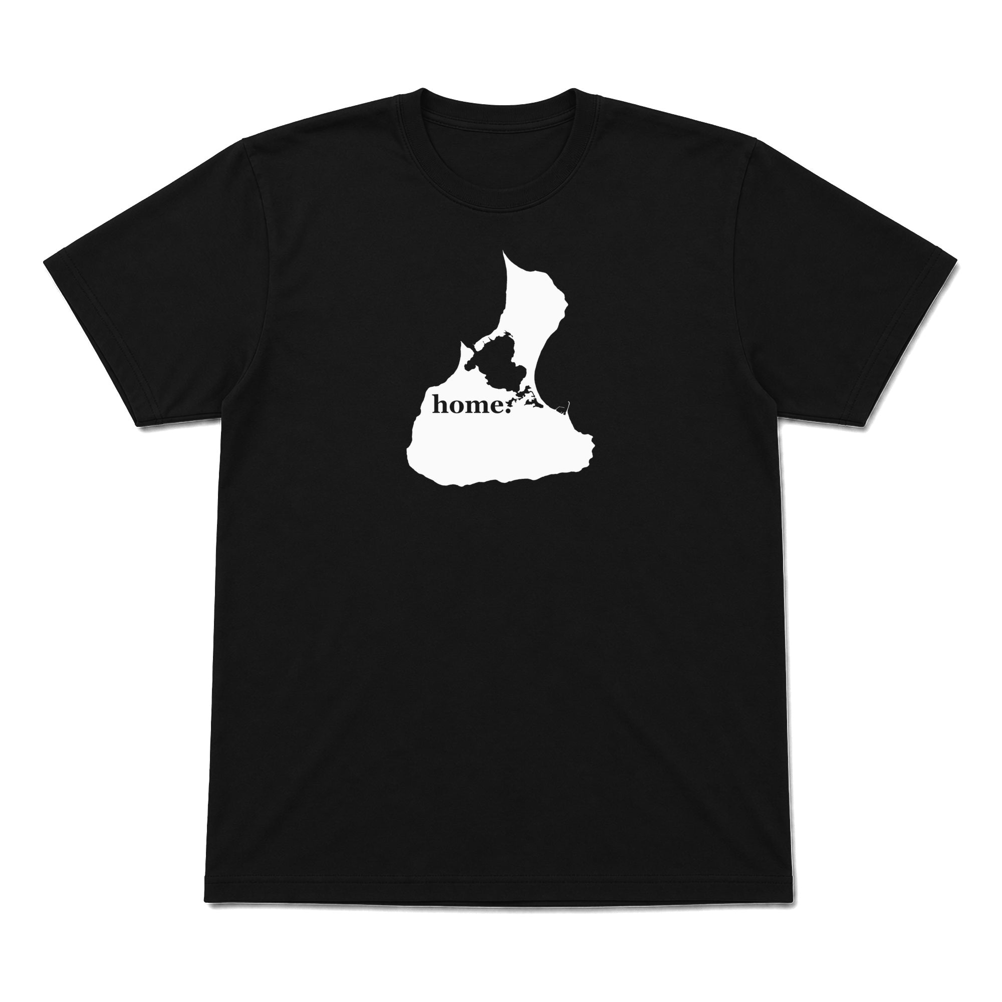 Block Island home graphic T-shirt in black