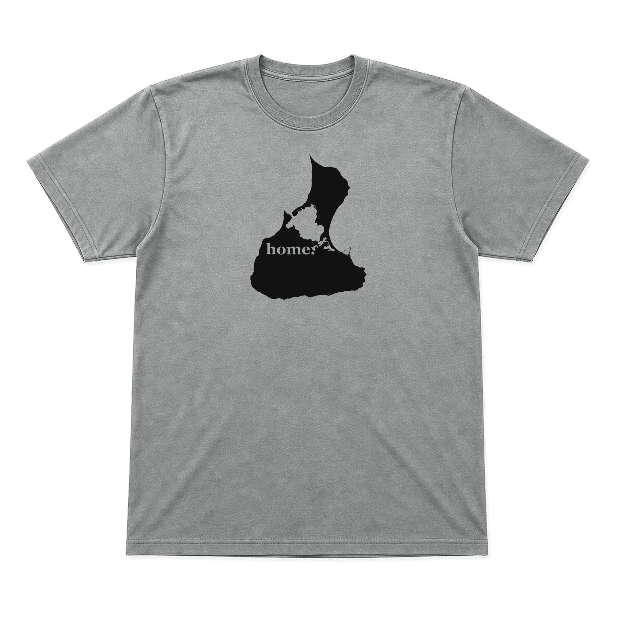 Block Island home graphic T-shirt in heather gray