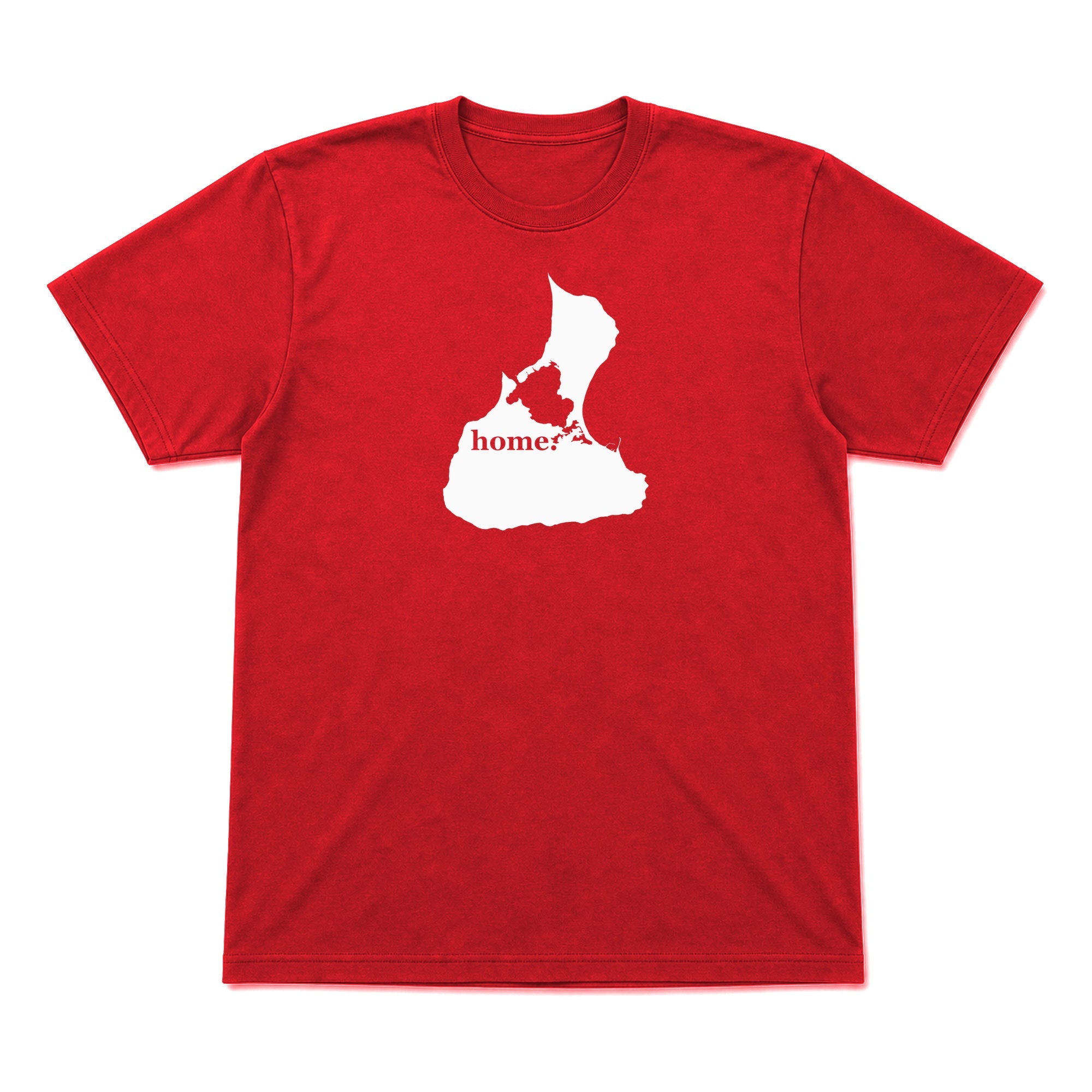 Block Island home graphic T-shirt in red