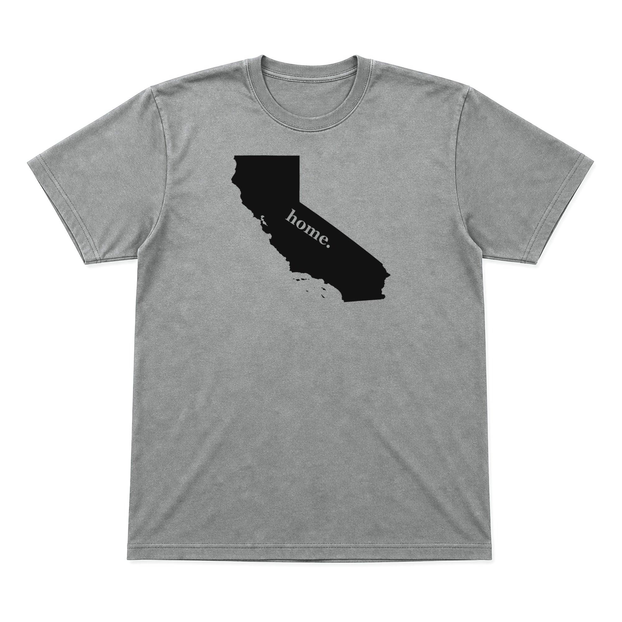 California home graphic T-shirt in heather gray
