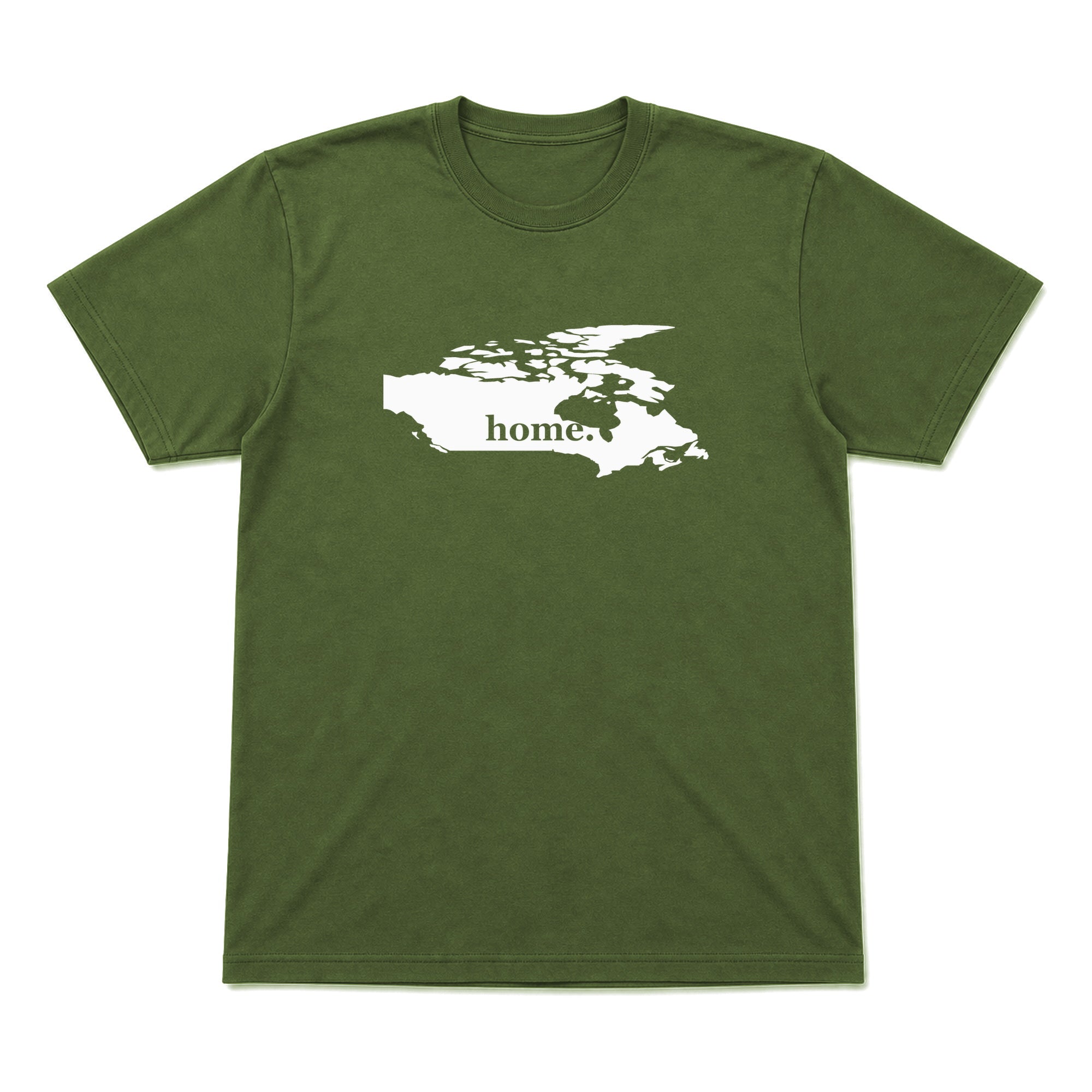 Canada home graphic T-shirt in olive green