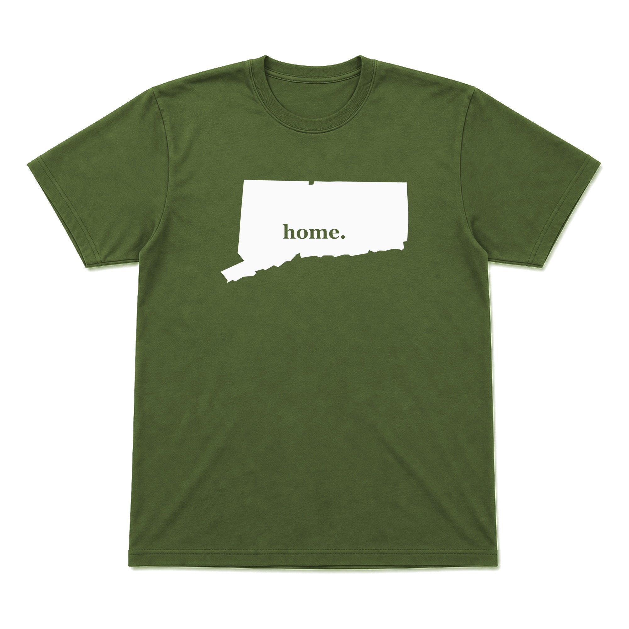 Connecticut home graphic T-shirt in olive green