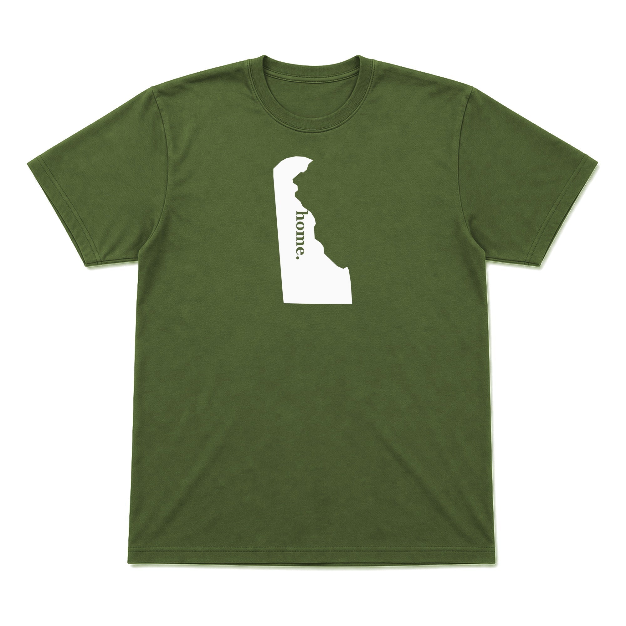 Delaware home graphic T-shirt in olive green