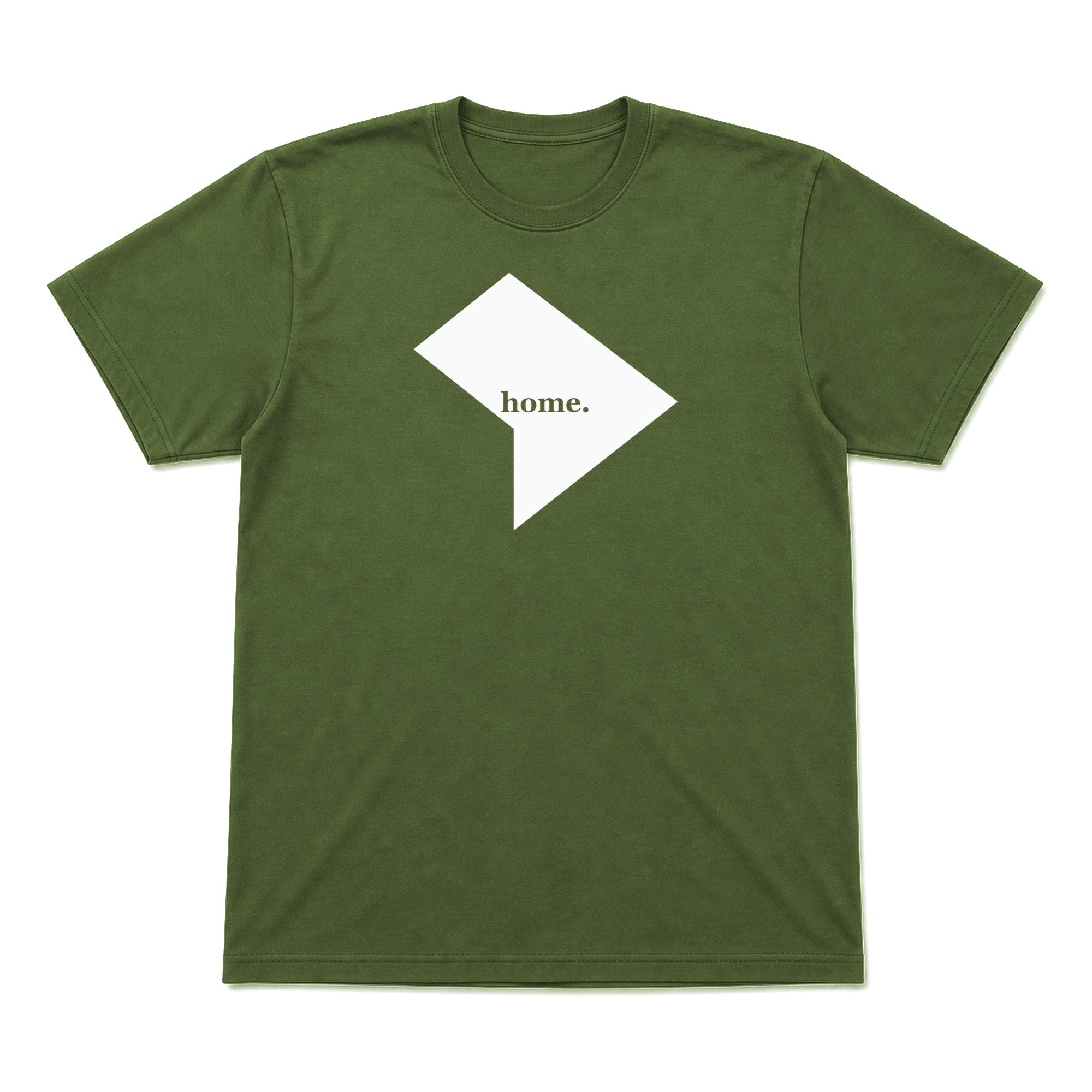 District of Columbia home graphic T-shirt in olive green