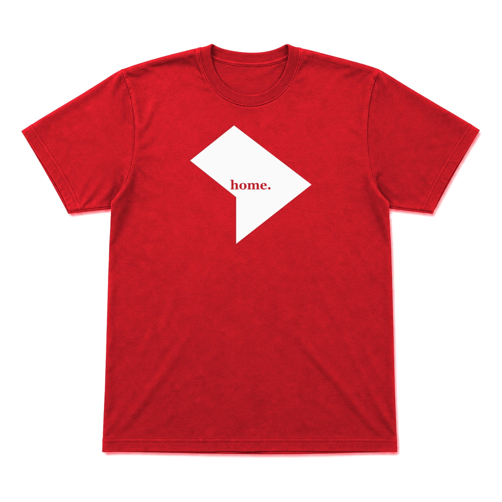 District of Columbia home graphic T-shirt in red