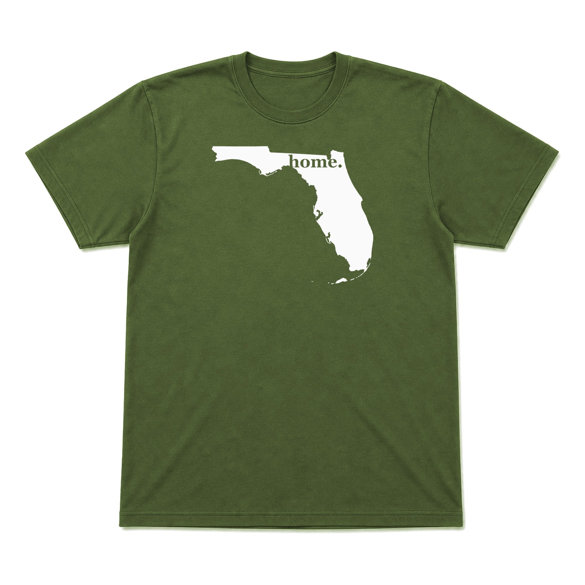 Florida home graphic T-shirt in olive green