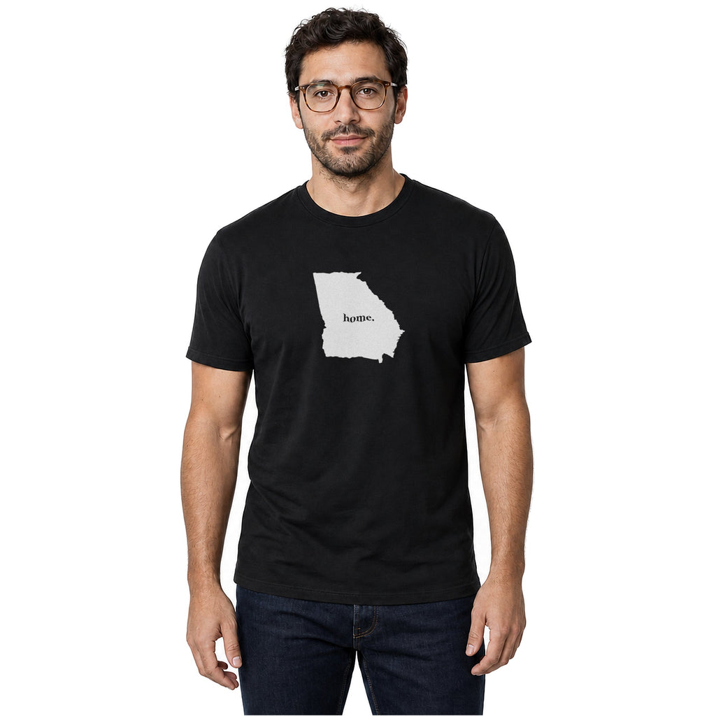 Georgia home T-shirt in black shown on a male model