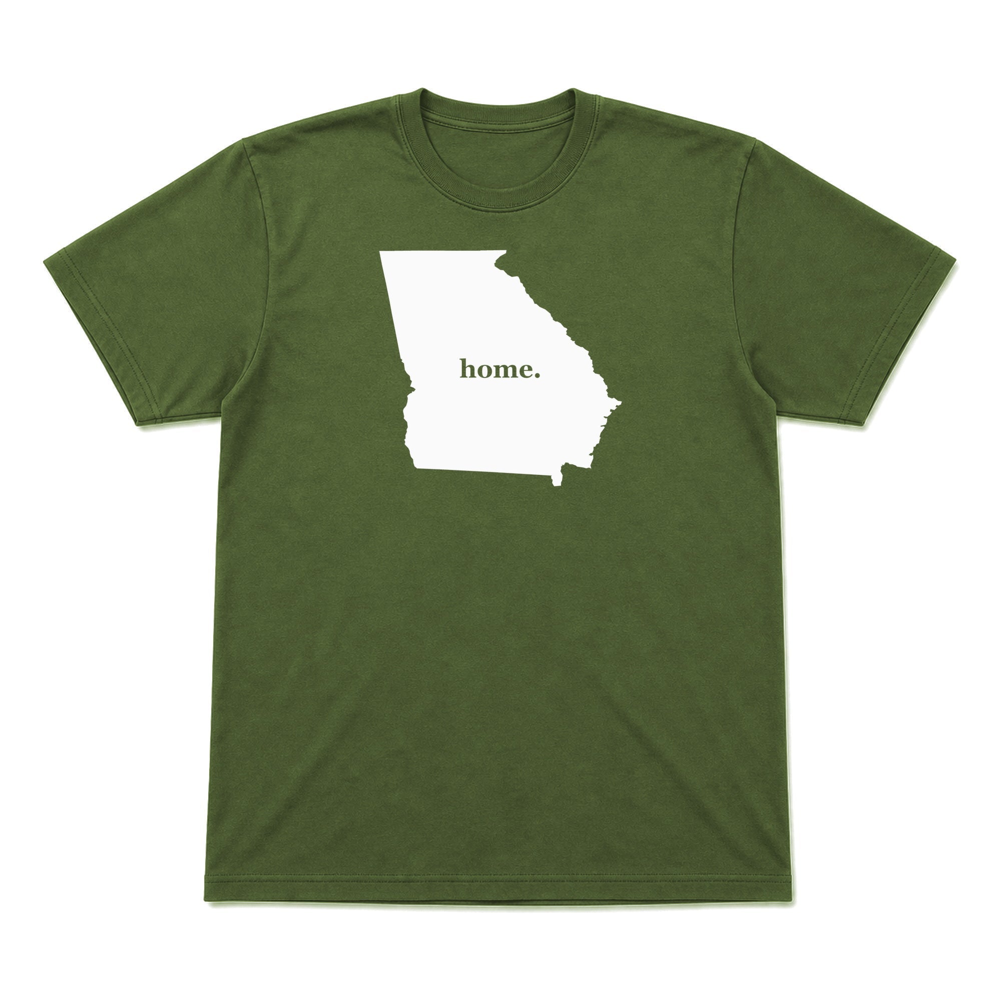 Georgia home graphic T-shirt in olive green