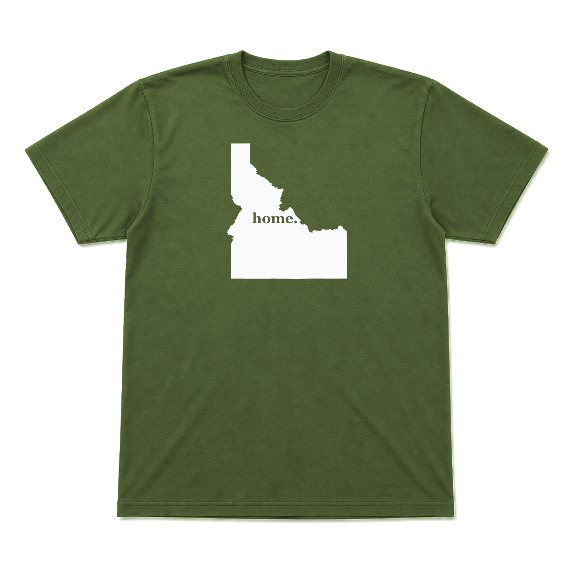 Idaho home graphic T-shirt in olive green