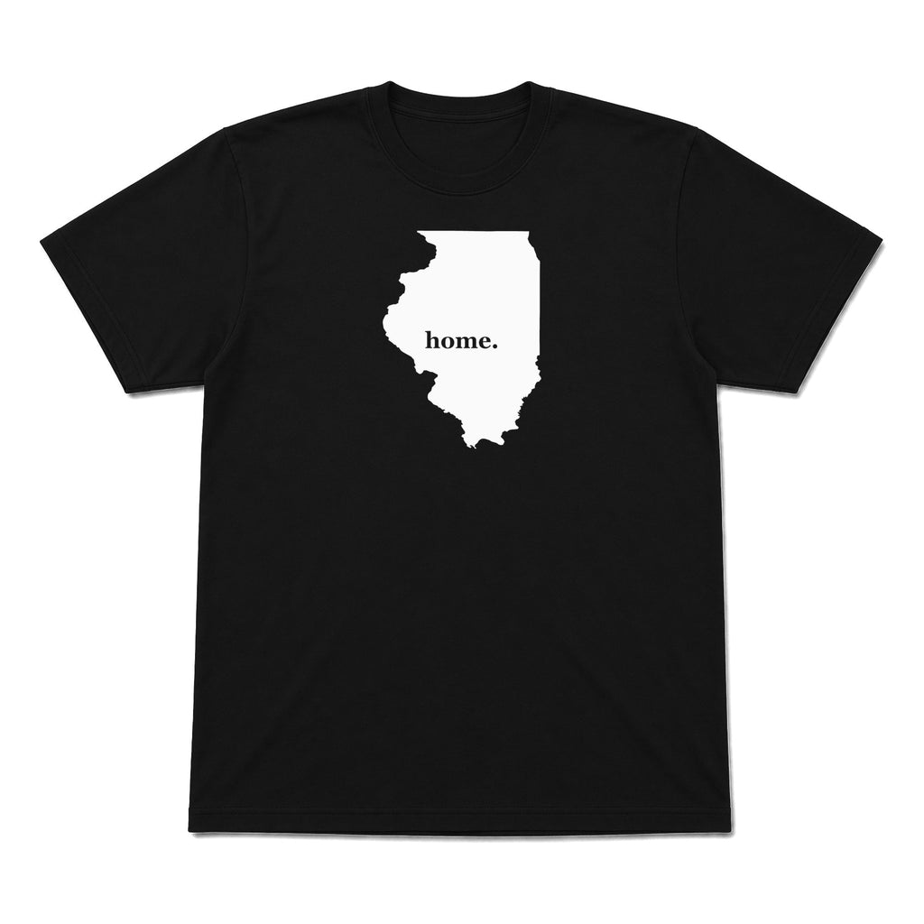 Illinois home graphic T-shirt in black
