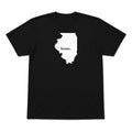 Illinois home graphic T-shirt in black