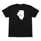 Illinois home graphic T-shirt in black