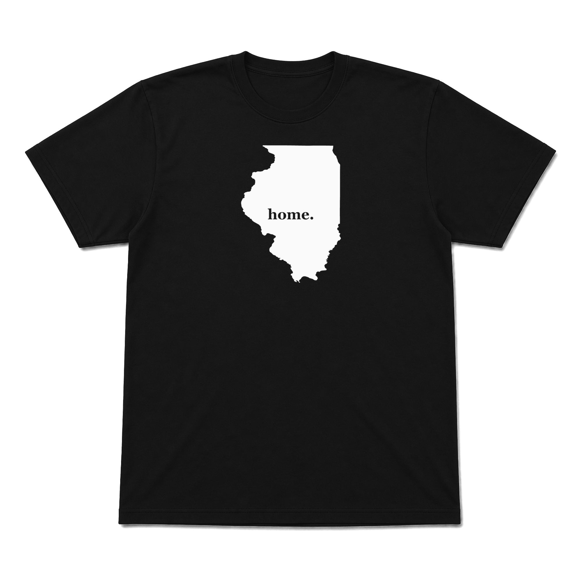 Illinois home graphic T-shirt in black