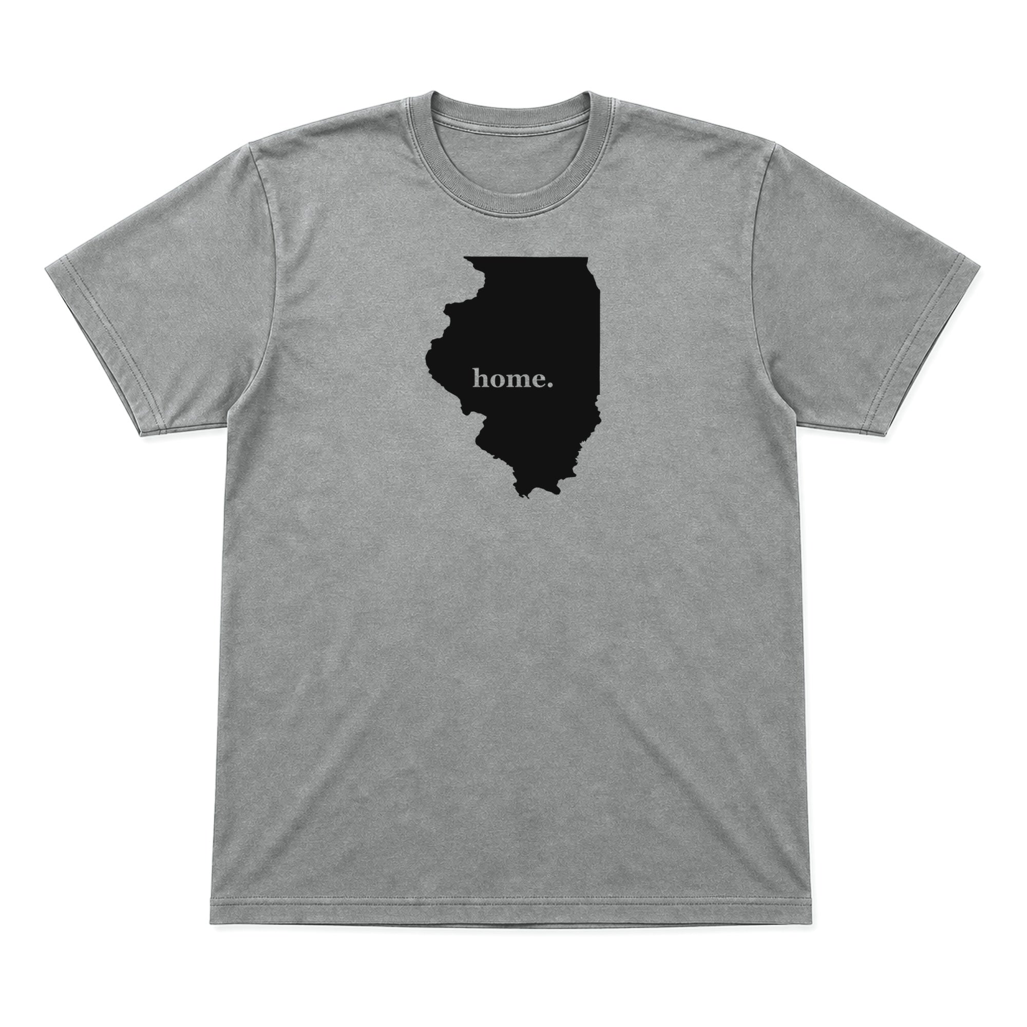 Illinois home graphic T-shirt in heather gray