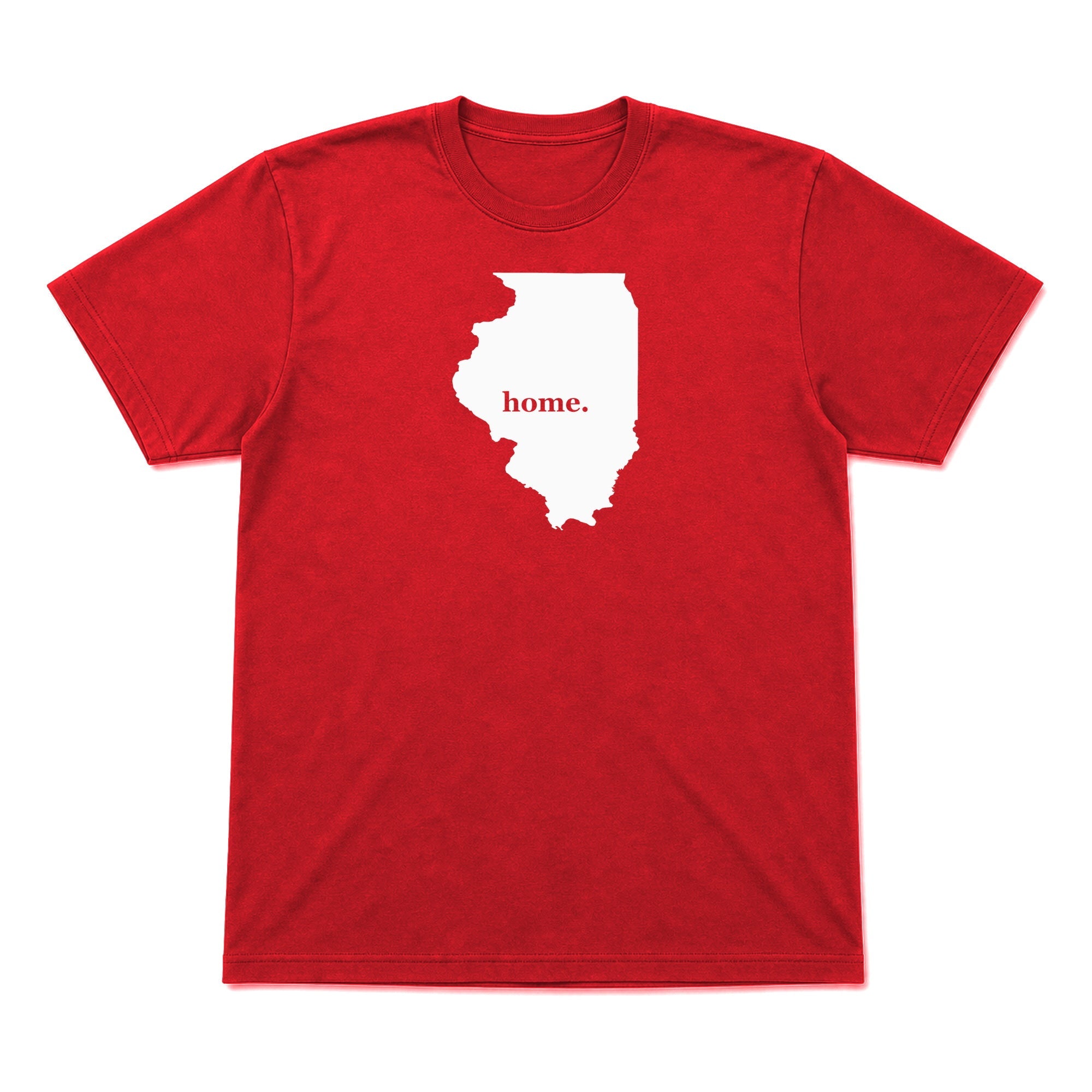 Illinois home graphic T-shirt in red