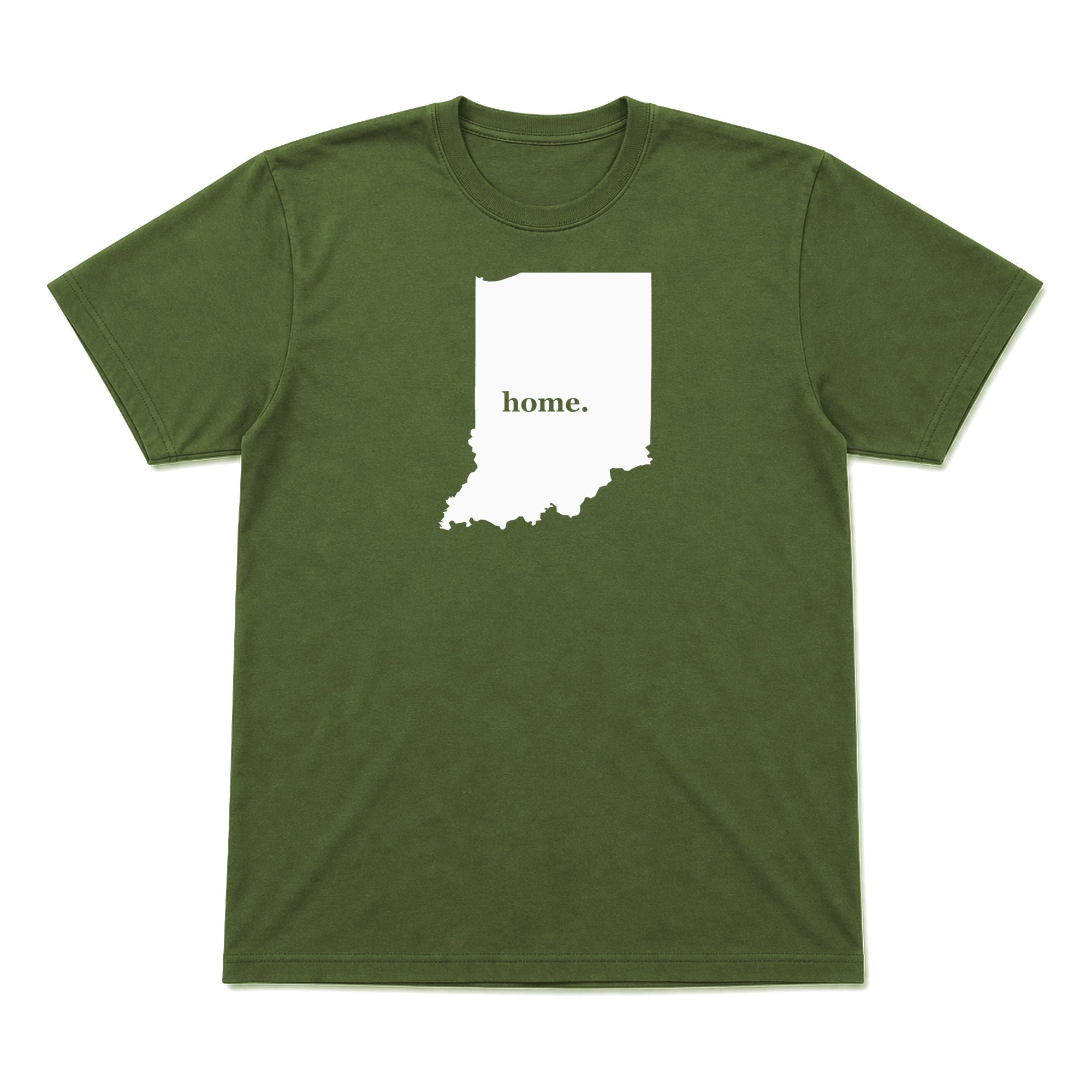 Indiana home graphic T-shirt in olive green
