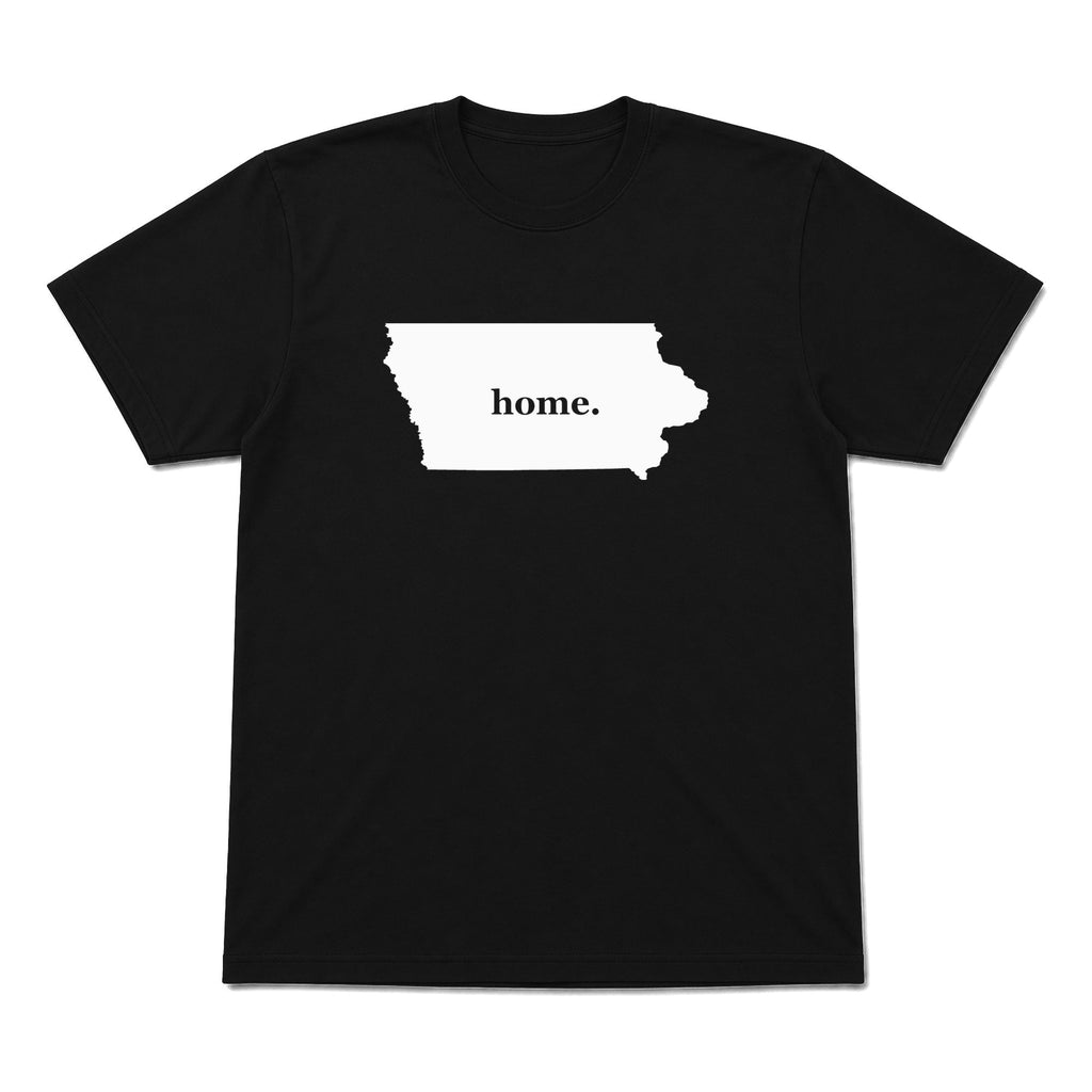 Iowa home graphic T-shirt in black