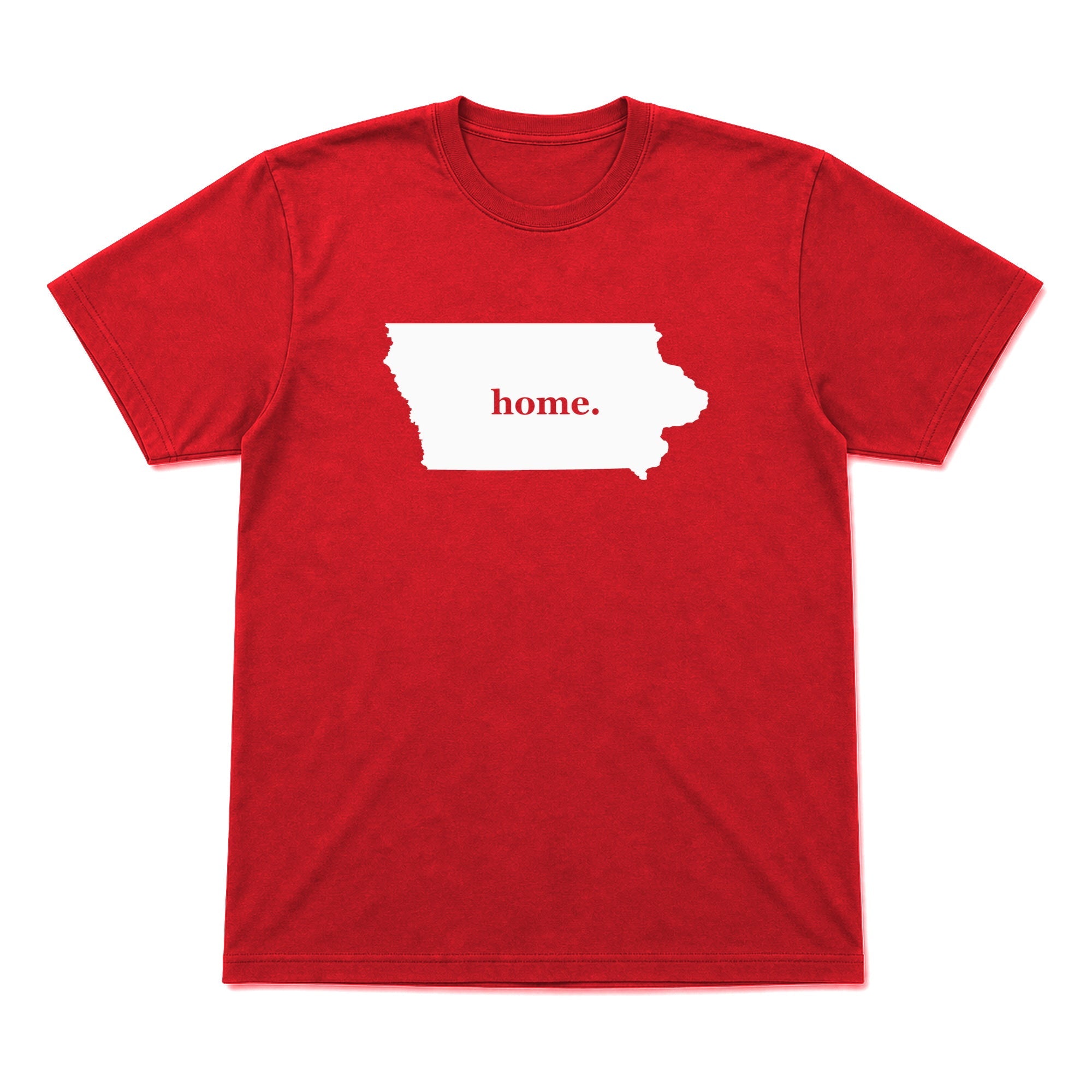 Iowa home graphic T-shirt in red