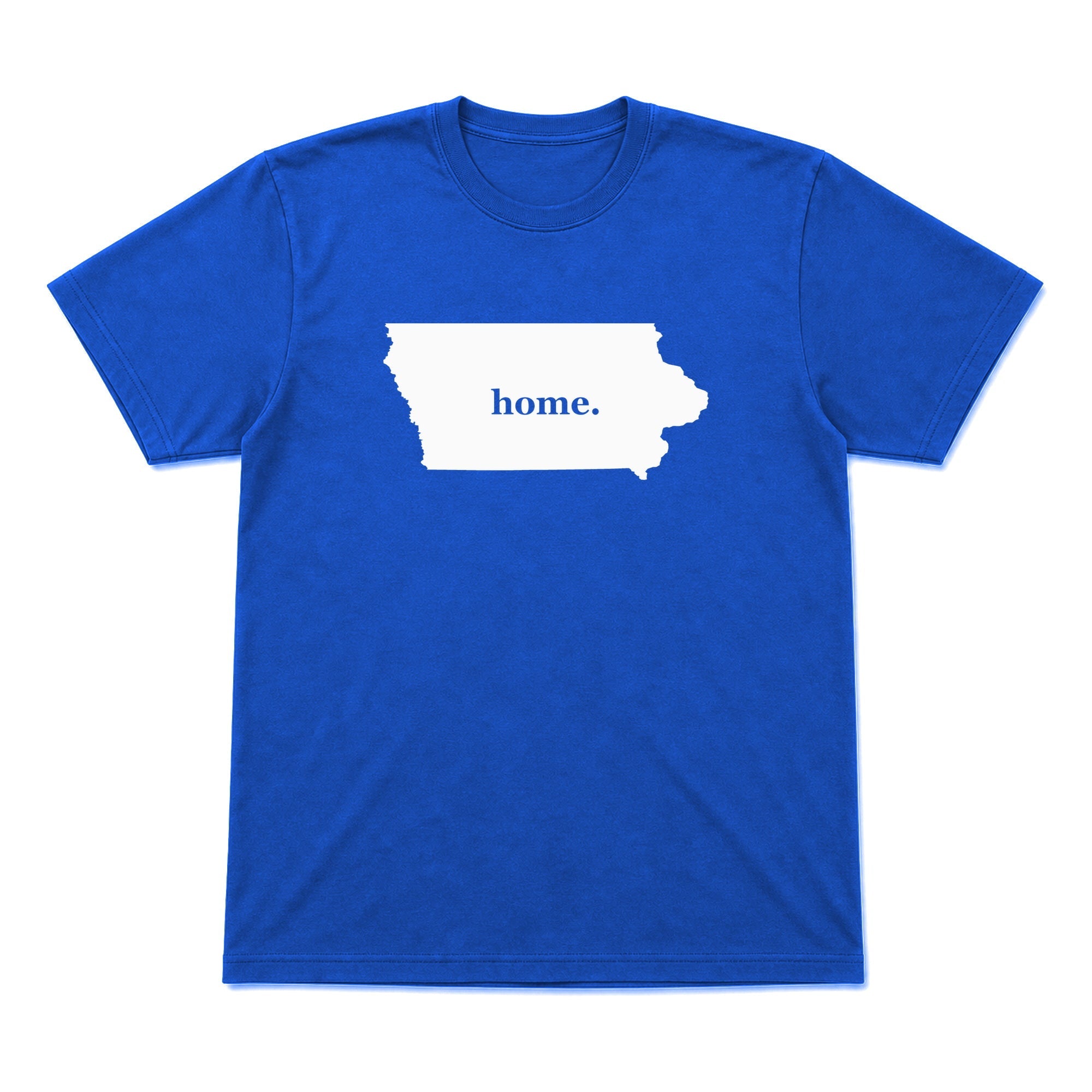 Iowa home graphic T-shirt in royal blue
