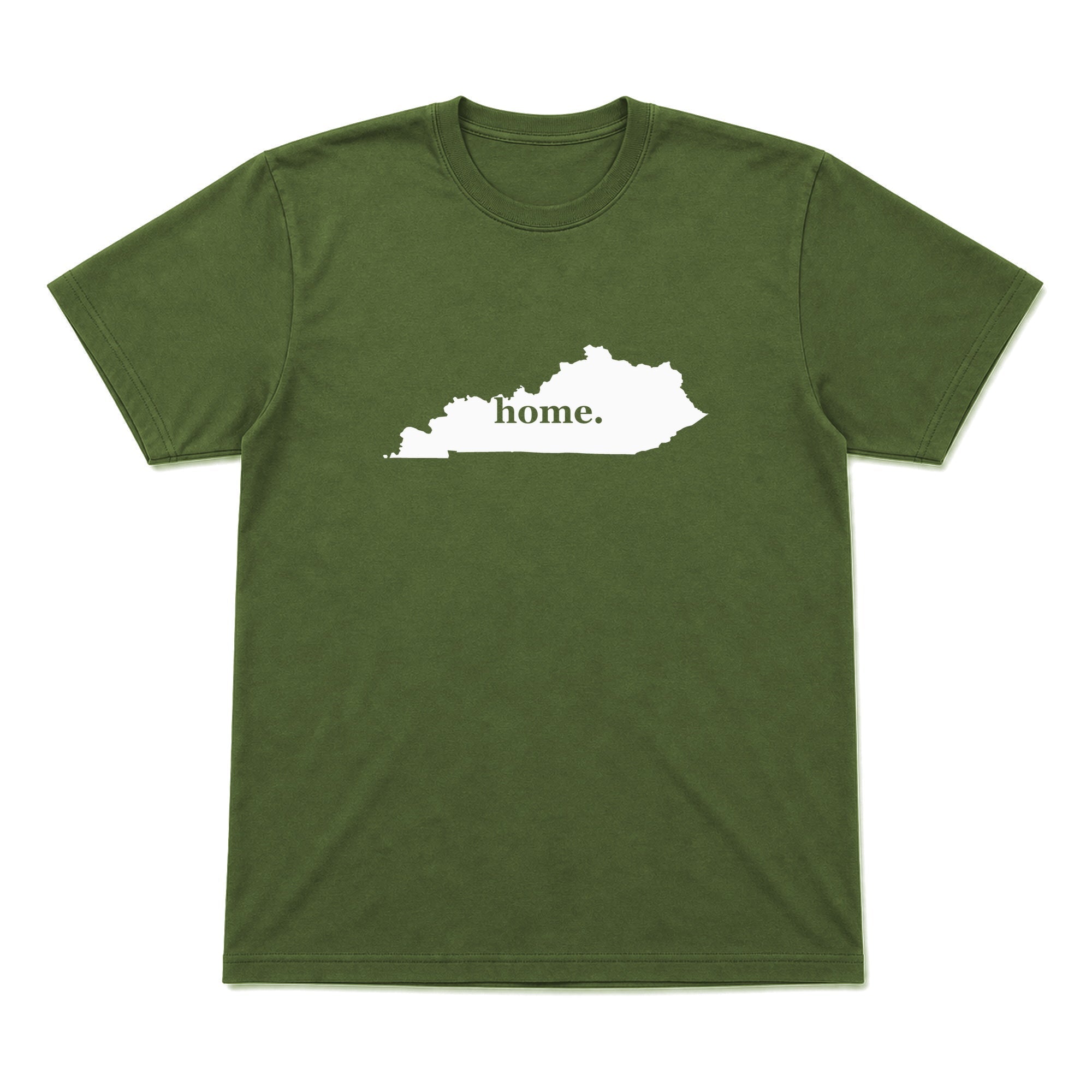 Kentucky home graphic T-shirt in olive green