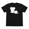 Louisiana home graphic T-shirt in black