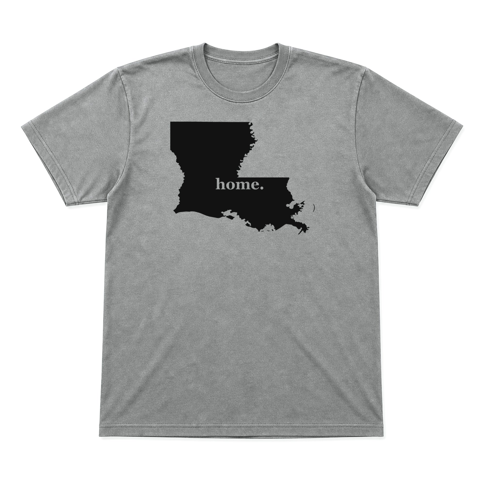 Louisiana home graphic T-shirt in heather gray