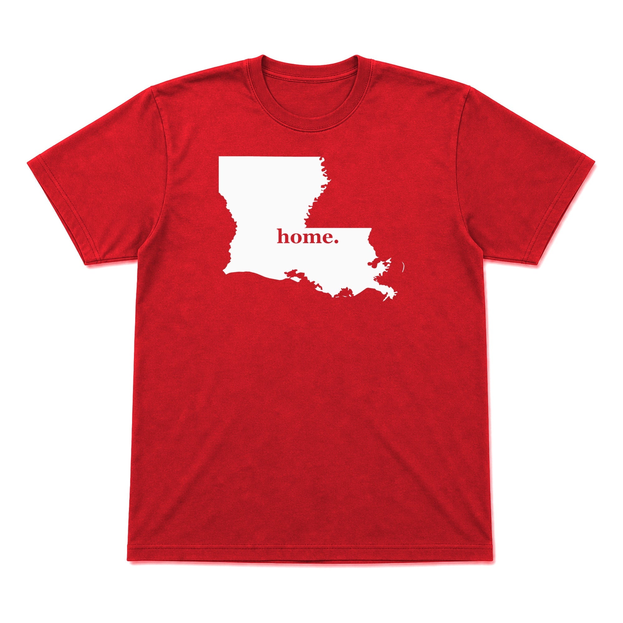 Louisiana home graphic T-shirt in red