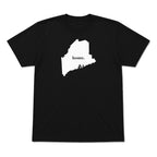 Maine home graphic T-shirt in black