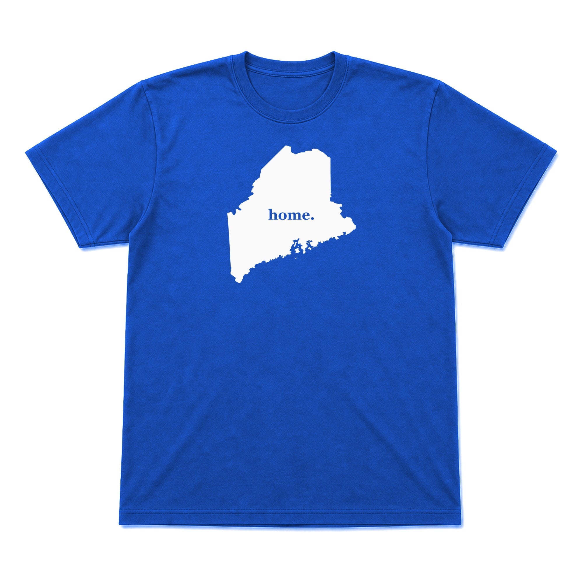 Maine home graphic T-shirt in royal blue